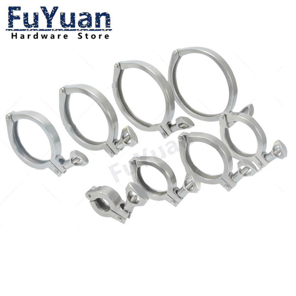 1pcs 304 stainless steel precision casting quick-release clamp sanitary grade chuck end buckle quick-install joint pipe clamp