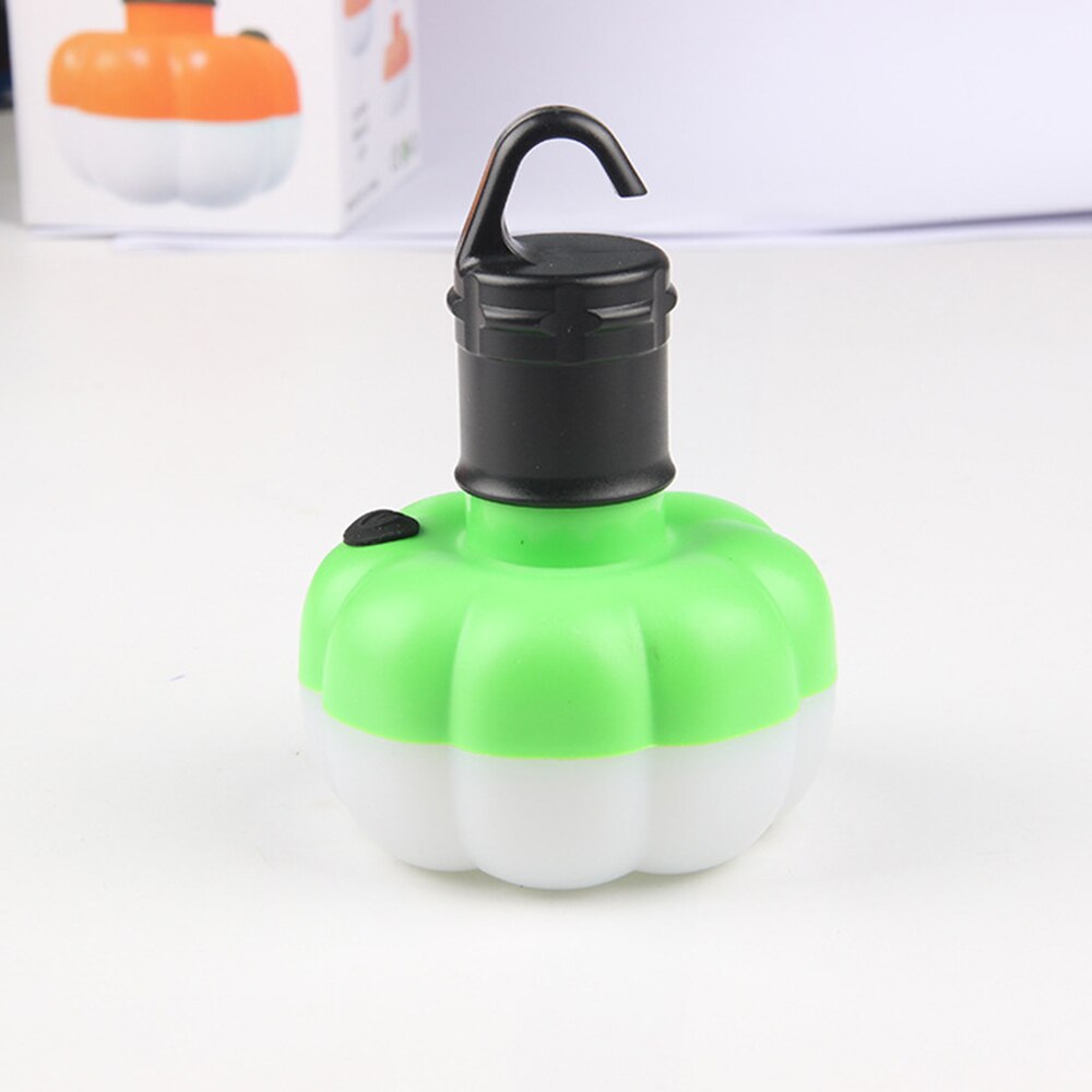 Linterna portátil tienda de campaña bombilla LED Mini lámpara de emergencia impermeable linterna con gancho para colgar para Camping 3 * AAA: A Green