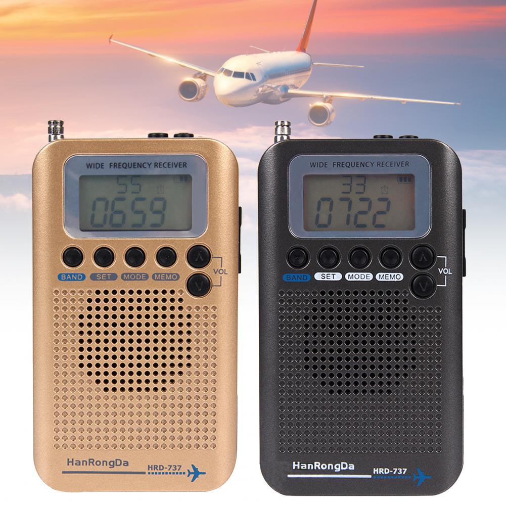 HRD-737 FM/AM Radio LCD Display Digital Radio Portable Pocket Radio FM/AM/SW/CB/Air/VHF Mini World Band FM Radio радиоприёмник