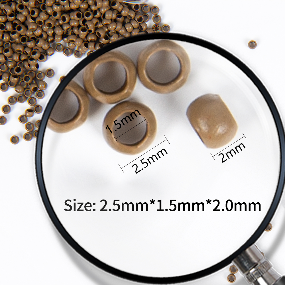 1000 Stuks/Fles Micro Ringen Buizen Micro Ringen Links Kralen Voor Ik Tip Haarverlenging Gereedschap Microchip Reforzado Para Extensiones