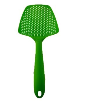 Organboo 1pc nylon + plastfilter vatten skopa dräneringsspade is spade fiske durkslag kichen gadget tillbehör: Grön