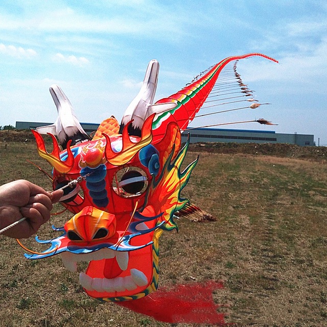 Chinese Traditional Crafts Dragon Head Centipede Children Kite Seven Meters Long Outdoor Parent-child Toys