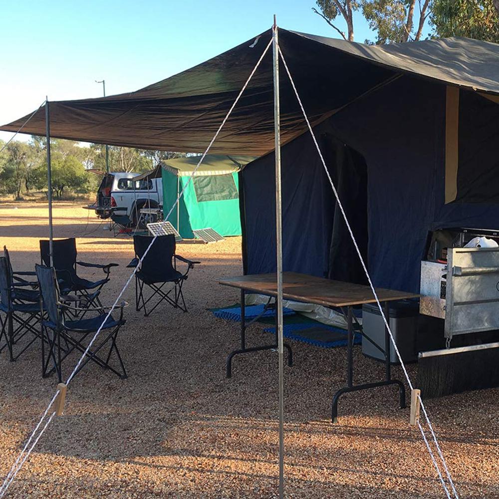 2PCS Lightweight Outdoor Tent Poles Adjustable Tarp Pole Rod Tent Aluminium Poles For Tents Camping Shelters Hiking