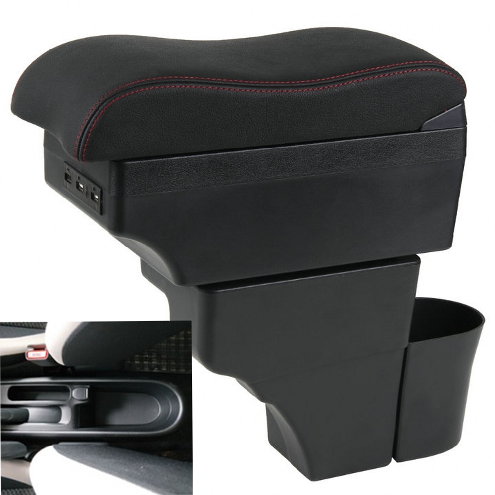 Voor Note Armsteun Doos Usb Opladen Verhoog Dubbele Laag Centrale Winkel Inhoud Bekerhouder Asbak Accessoires 16-18