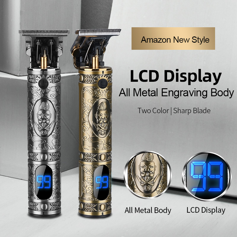 RESUXI JM-700AL USB akumulator T9 maszynka robić strzyżenia włosów LCD elektryczna maszynka robić włosów golarka akumulatorowa trymer dla mężczyzn ścinanie włosów