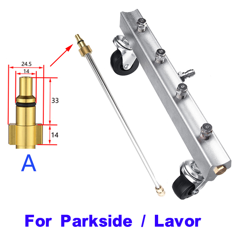 Buse de nettoyage à jet d&#39;eau pour châssis de voiture, pour Parkside Karcher K5 black et decker michelin buse haute pression adaptateur nettoyeur haute pression grip 1/4 washer: A