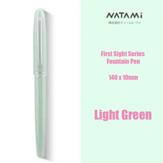 1pcs Japan NATAMI Fountain Pen First Sight Serise buy 1 get 1 ink sac Student Office 6 colors availabe: Light Green