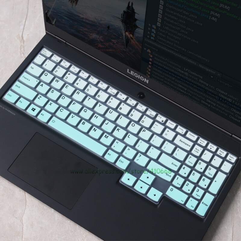 Dla LENOVO LEGION 5 17arh05h 17imh05 17 imh 17arh 17ach6h 17arh05h 17 17.3 cal silikonowa klawiatura laptopa pokrywa skóry Protector: Gradient Skyblue