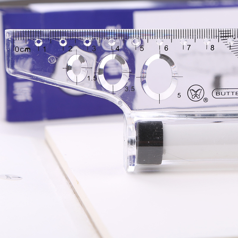 Rolling Parallel Ruler 30 cm Protractor Technical Drawing Examination