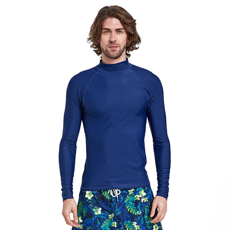 Sbart langærmede våddragter herre lycra anti-uv åndbar snorkling surfing svømning badetrøje dykning våddragt toppe t-shirts