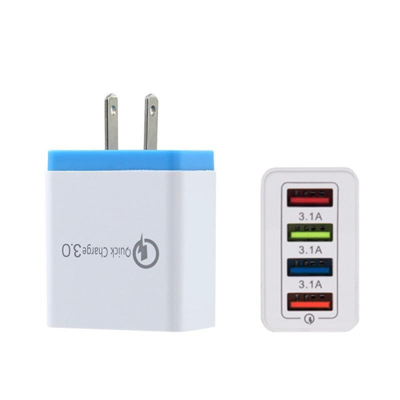 American Wire Gauge 4USB Mobile Phone Charger 5V3A Multi-port Travel Charger 4U Intelligent Charging Head Quick Charger: 4