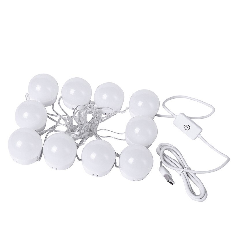 Applique miroir de maquillage à LED ampoule Hollywood maquillage vanité lumières USB applique murale 2/6/10/14 pièces coiffeuse miroir lampe