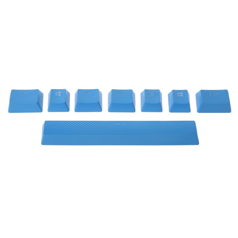 8 keys/Pack 6.5u Space Bar PBT Keycaps Double Shot Keycaps For Corsair STRAFE K65 K70 K95 Mechanical Keyboard Keycap: Blue