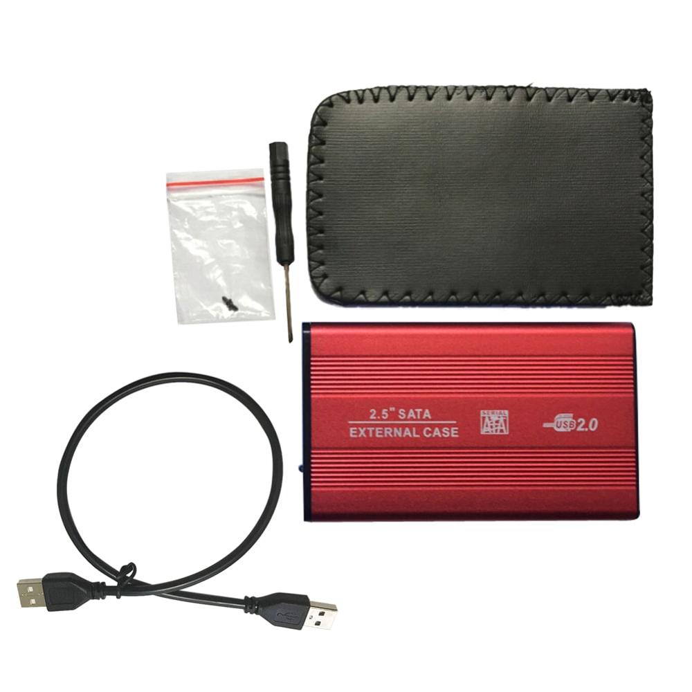 Hdd caso externo usb 2.0 para disco rígido sata 2.5 "polegada hdd adaptador caso caixa de gabinete hdd para computador portátil computador portátil portátil: Red