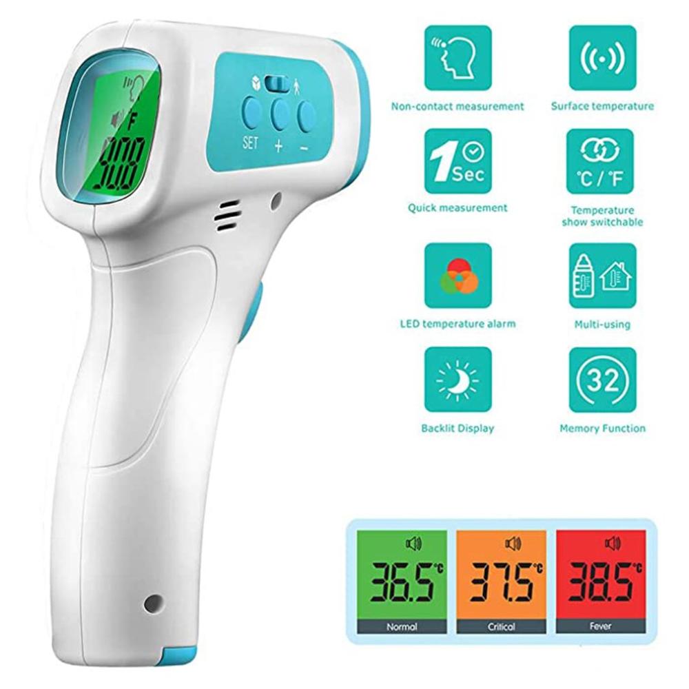 Infrarødt termometer pande berøringsfrit termometer til voksne baby med lcd-display digitalt termometer kropstemperatur