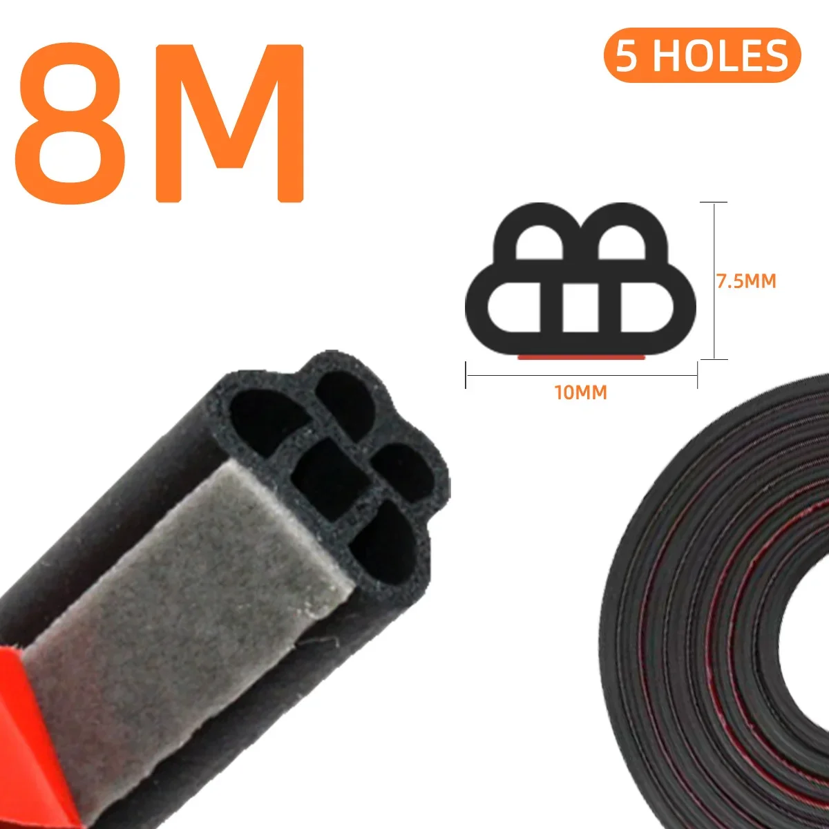 Soundproof Waterproof Double Weatherstrip Rubber Sealing Layer Insulation Auto Door Sealant Protector protection Sealing: Lavender