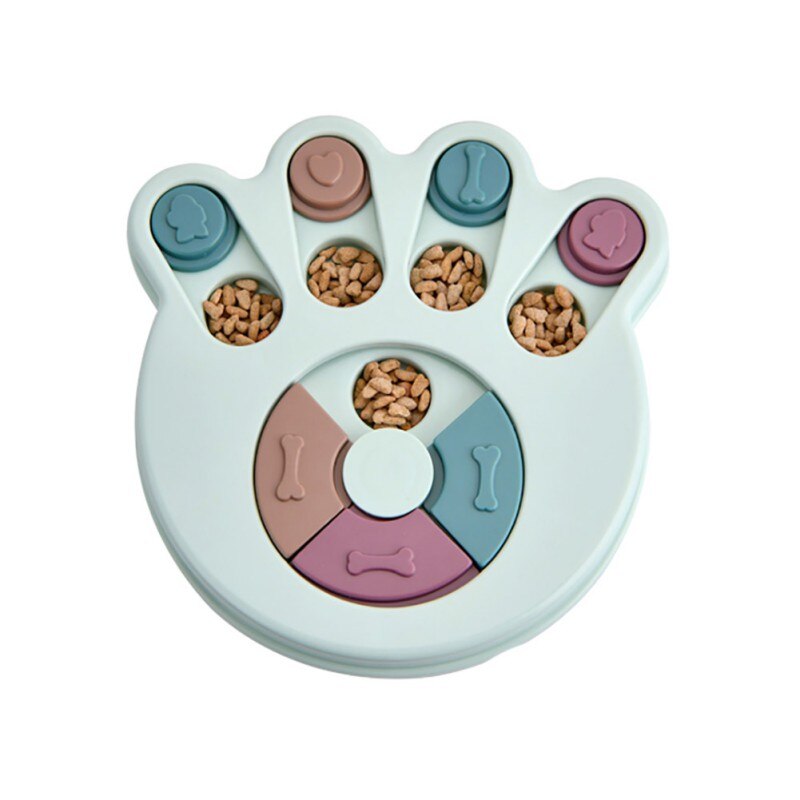 Chien Puzzle jouets augmenter IQ interactif chiot chien distributeur de nourriture pour animaux de compagnie chien jouets de formation fleur forme ronde Puzzle jouet