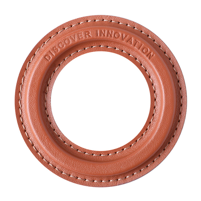Luxury Leather Magnetic Ring Holder For iPhone 14 13 12 Magnet Wall Mobile Phone Holder Magnetic Car Phone Stand: Yellow