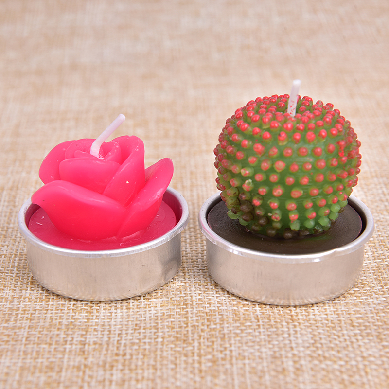 3d kaktuslys simulerede planter røgfri duftlys valentinsdagsfest boligindretning 1pc