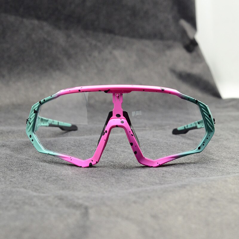 Clear Meekleurende Fietsen Zonnebril Sport Zonnebril Mannen Vrouwen MTB Road Fiets Fietsen Bril Brillen Unisex