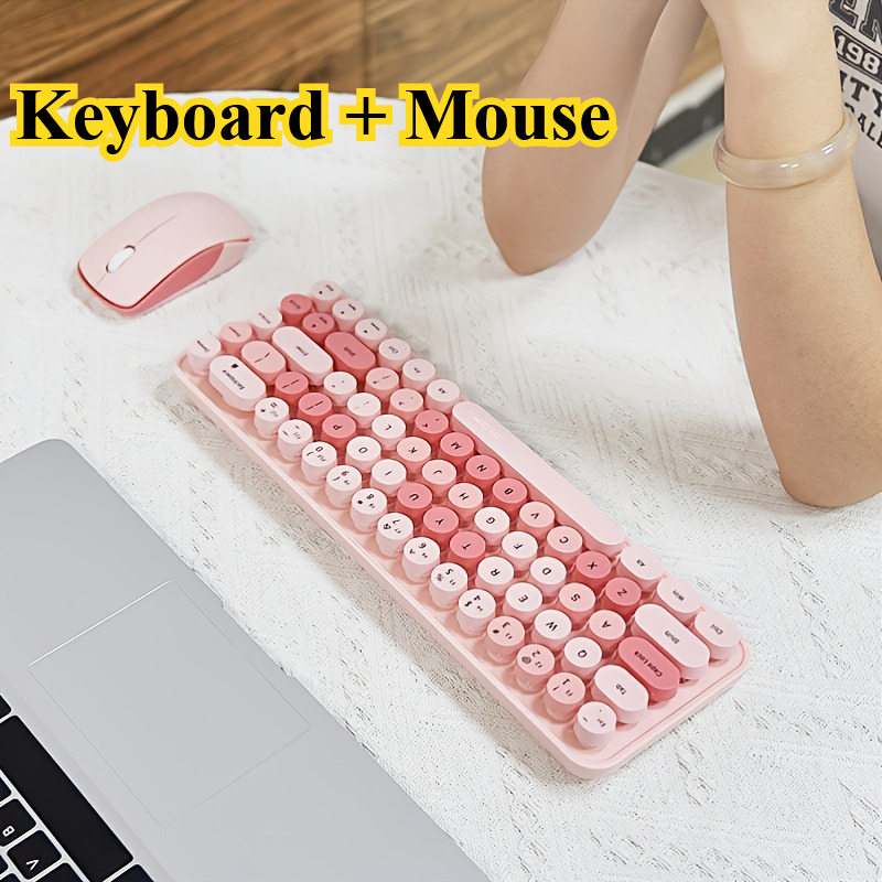 2.4G Wireless Keyboard and Mouse Combo 68 Round Keys For PC Desktop Laptop