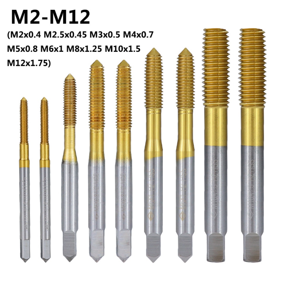 M2-M12 Extrusion Taps Fluteless Forming Machine Plug Taps Metric Thread Tap Drill Metal Threading Tools