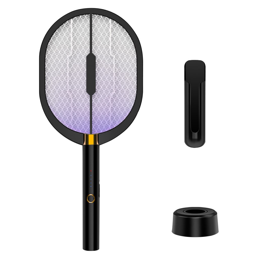 Raquette anti-mouches électrique, lumière UV, Rechargeable par USB, lampe LED, piège à moustiques d'été, raquette anti-insectes: NO.05