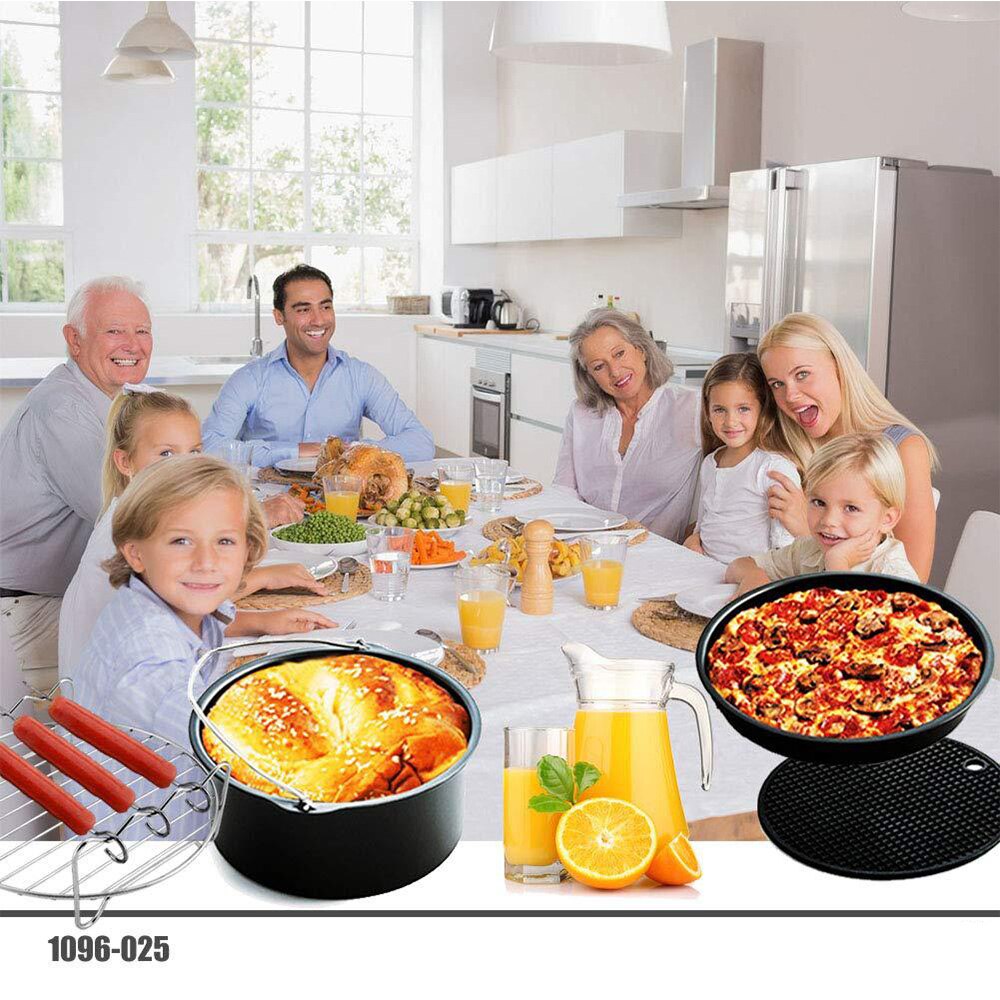 10 Pçs/lote Fritadeira Ar Acessórios 6/7/8 Polegada Apto para Airfryer 5.2-6.8QT Pizza Placa de Cozimento Cesta Churrasqueira Panela de Cozinha Ferramenta de Cozimento