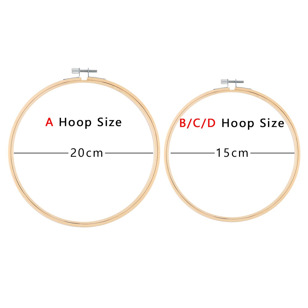 Starter Kit Embroidery Hoop Kit Sewing Craft Kit Needlework Tools Round Printed Flowers Plants Pattern Diy Handwork Threads Tool