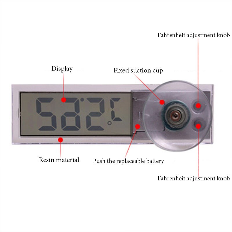 1Pc Auto Lcd Digitale Thermometer Voor Opel Astra H G J Insignia Mokka Toyota Avensis Rav4 Ford Focus Fiesta mondeo