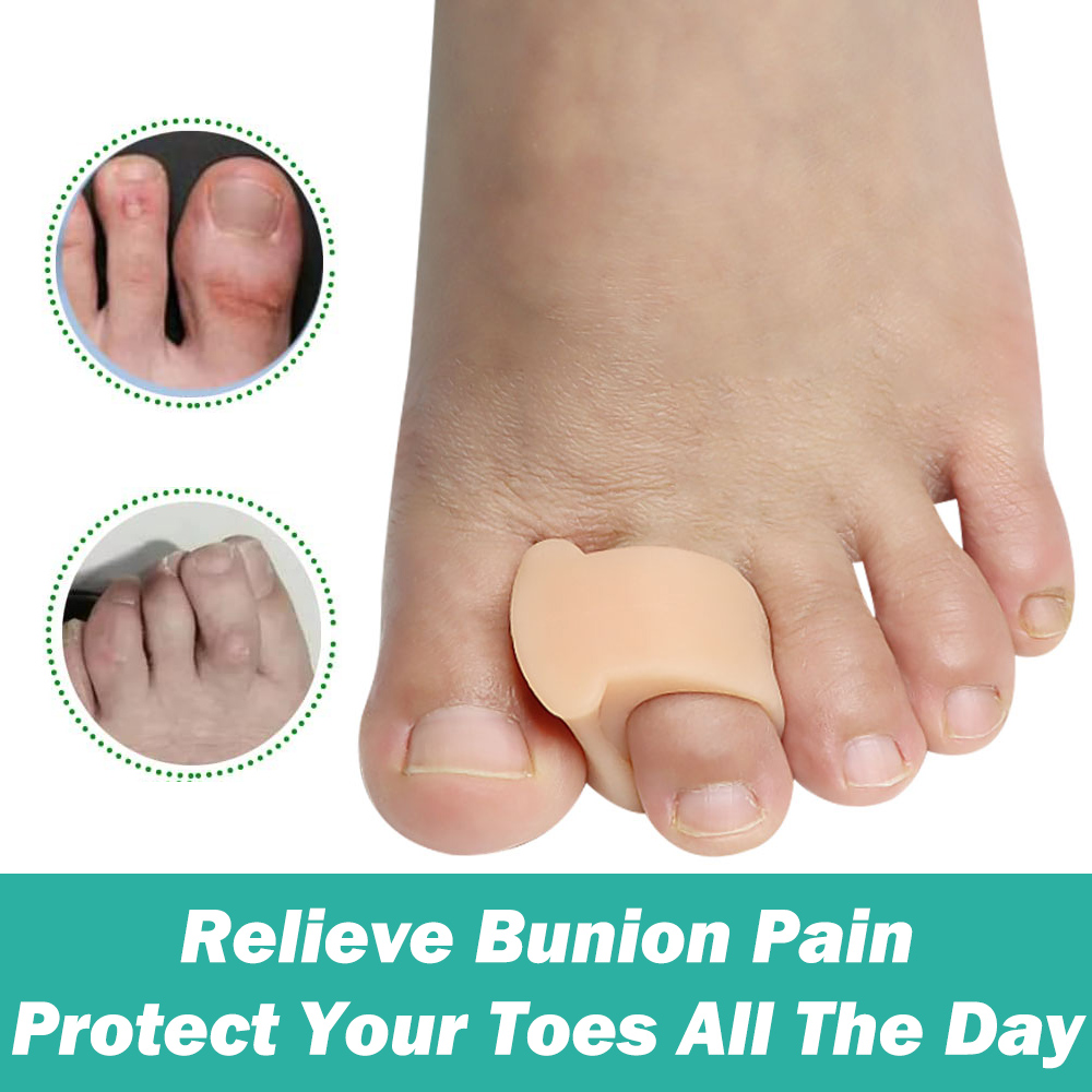 Pexmen 2Pcs Gel Toe Separators Toe Spacers Hammer Toe Straightener Correct Toes and Bunion Relief Soft Silicone Toe Corrector