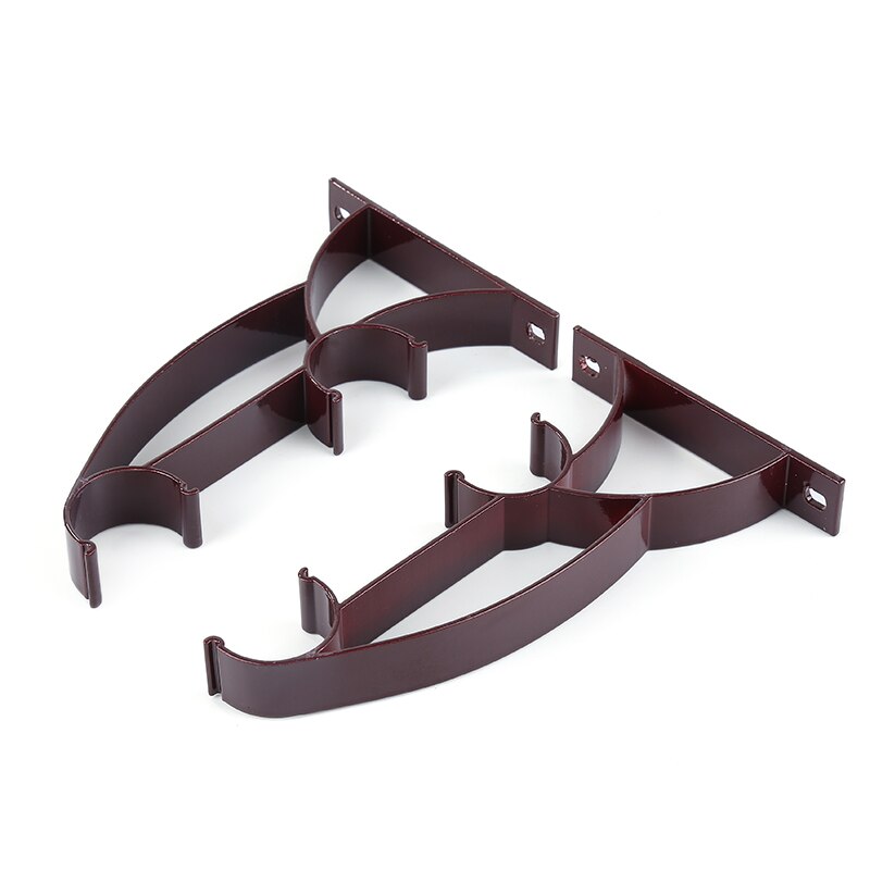 2pcs Double Bracket Aluminum Alloy Paint Durable Foundation Roman Pole Sturdy Heavy-duty Hanging Curtain Track