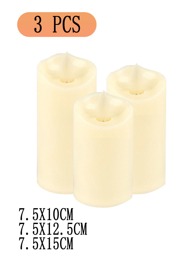 Tête de bougie électronique LED avec balançoire à distance, batterie AAA adaptée à la décoration de noël, lumières LED pour une rapide: WHITE