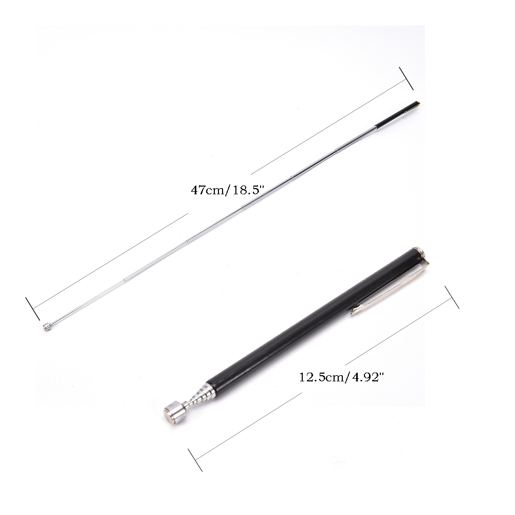Mini Portable Telescopic Magnet Magnetic Pen Pick Up Nuts and Bolts Handheld Tools Adjustable Length Silver Tone 1PC