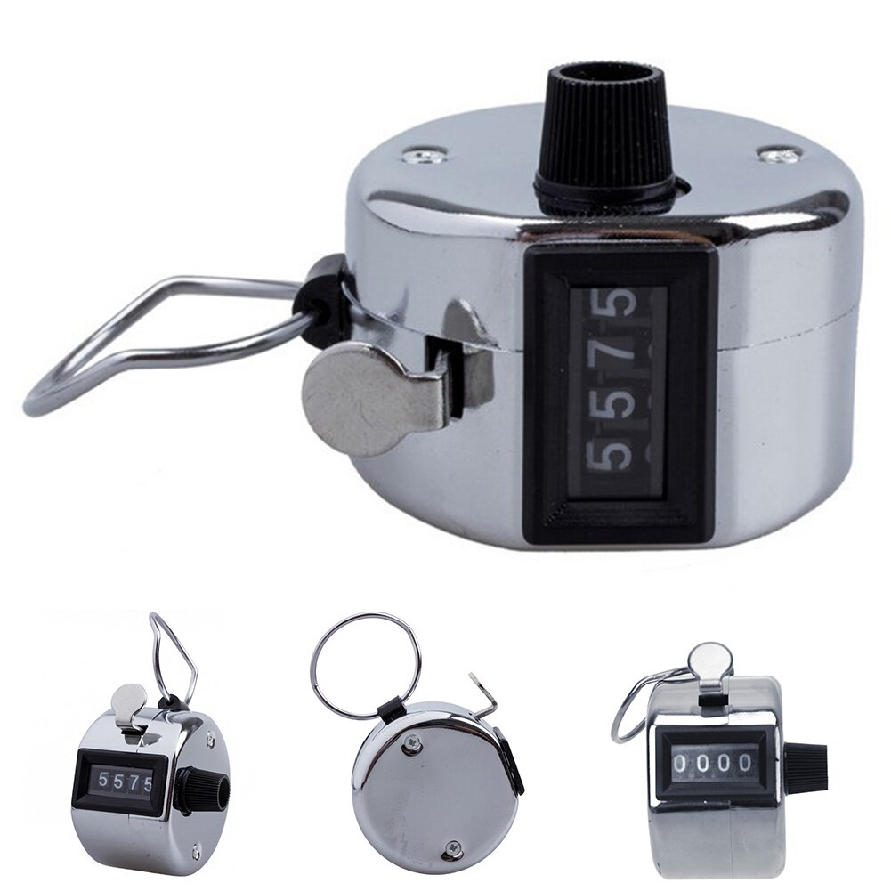Tally Counter Handheld Clicker 4 Digits Chrome Golf People Counting Club