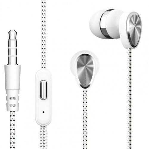 Headphone Portable Headset Universal Adjustable Good Wired Gaming Earphone: White