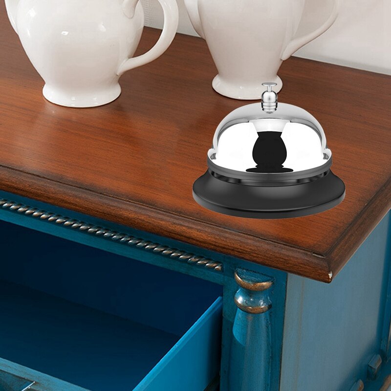 Grande sino, 10cm polegadas de diâmetro, sino de mesa com estrutura à prova de ferrugem do metal, mesa, hotel, escola, sino do serviço do restaurante, t