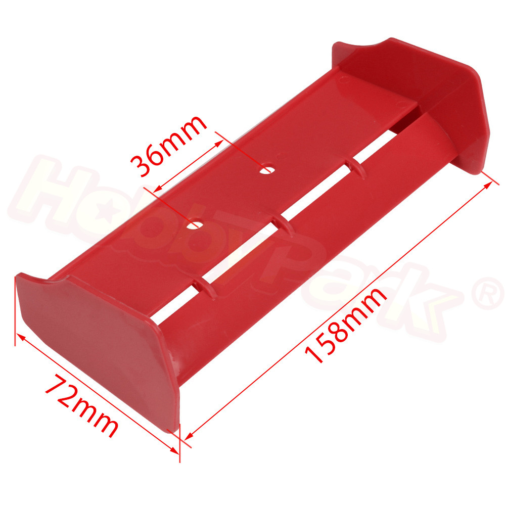 1/10 Tail Wing Body Spoiler for HSP 94106 94107 94166 RC Car Off Road Buggy Warhead Backwash XSTR Redcat Shockwave Tornado S30: Red 7328