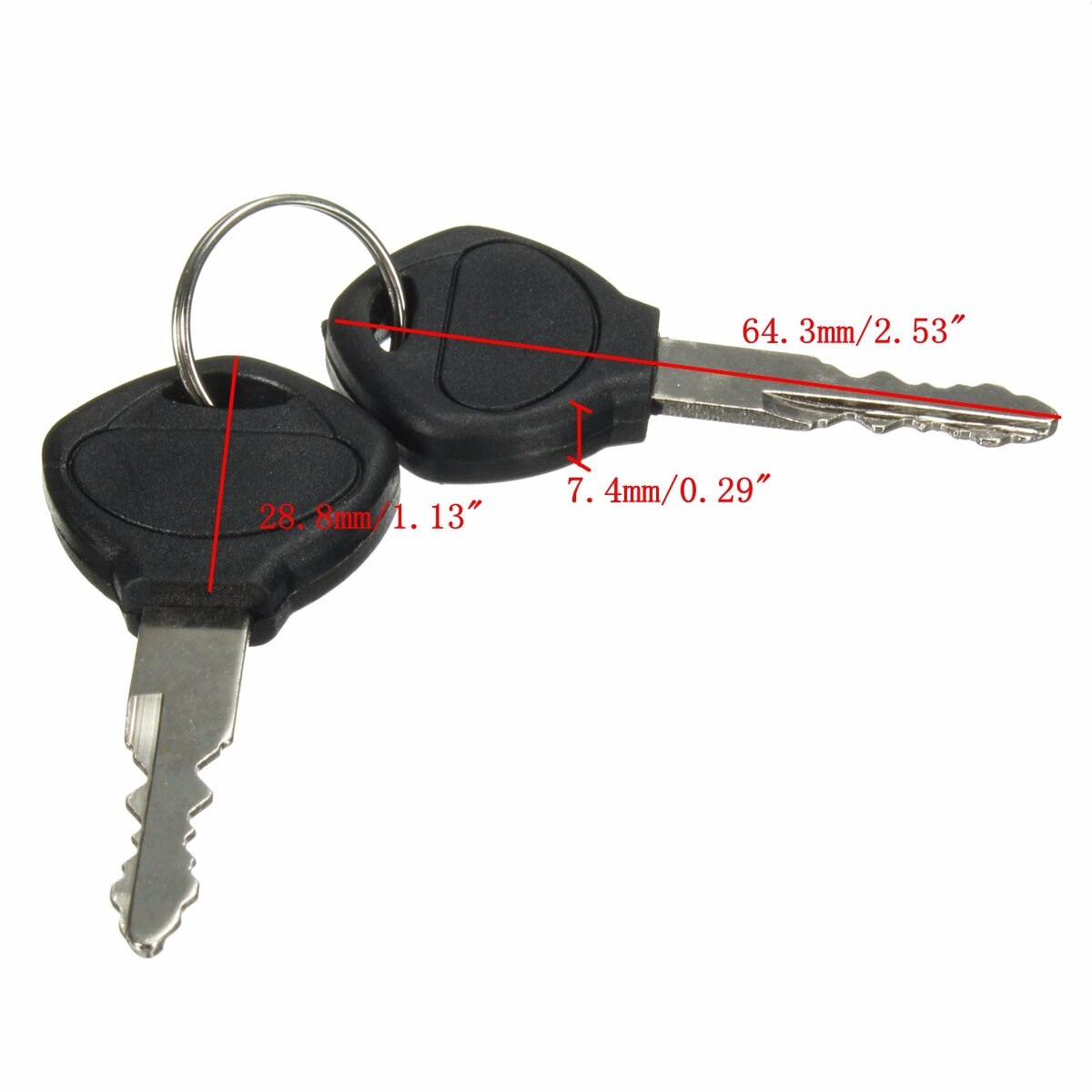 Motorcycle Ignition Barrel Key Switch 2 Keys 4 Pin Block Connector For ATV Moto Bike Buggy