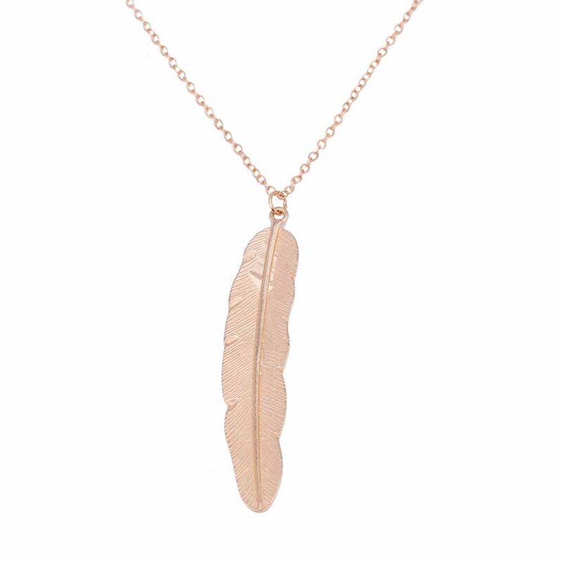 Torques Women Feather Necklace Long Sweater Chain Statement Jewelry Necklaces