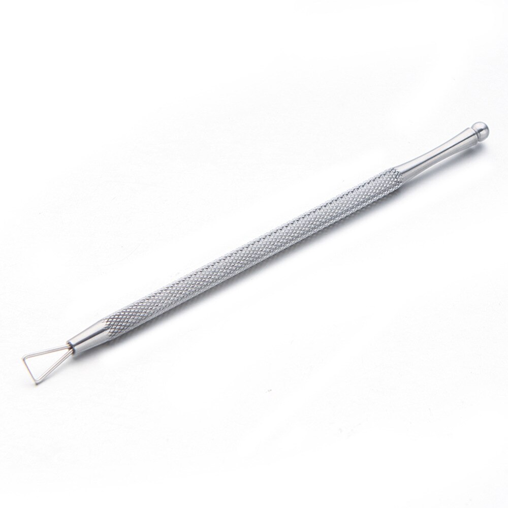Elecool 1pc rustfritt stål uv gel neglelakkfjerner trekant pinne stang negle død hud neglebånd pusher manikyr neglepleie verktøy: 2