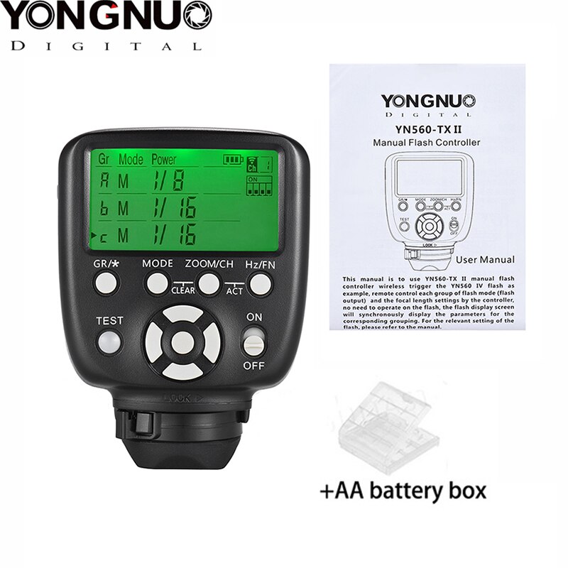 YONGNUO – contrôleur de déclencheur de Flash sans fil YN560-TX II, pour Yongnuo YN-560III YN560IV RF-602 RF-603 II, pour Canon Nikon
