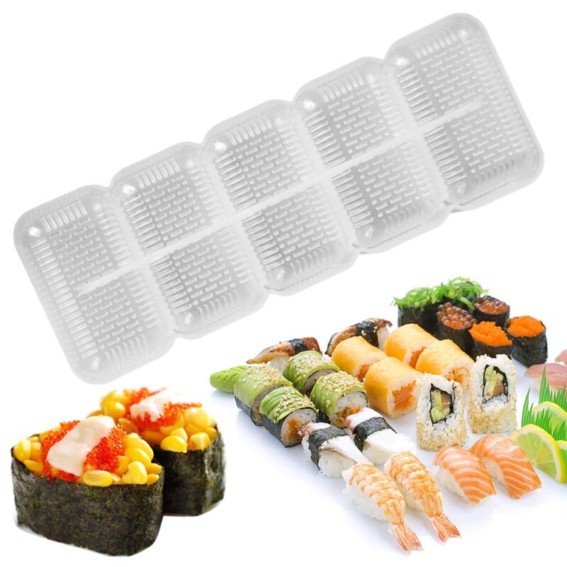 5 ruller sushi maker sushi skimmel japan nigiri sushi skimmel ris kugle non stick presse opbevaringsboks ris form bento værktøjer: Default Title