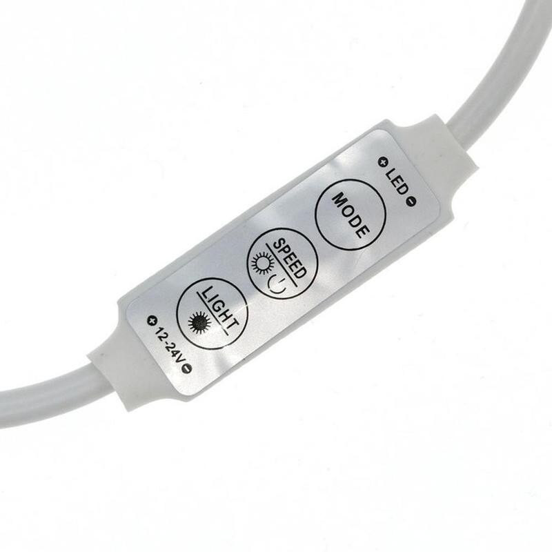 12V 24V DC Inline Switch Dimmer Controller Connector LED Strip Adapter Cable Single Color Led Strip