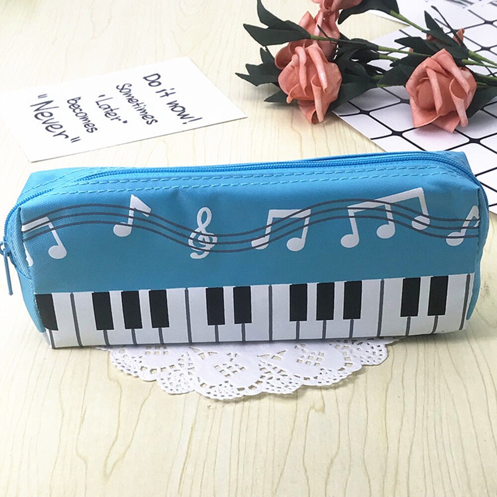 Music Notes Piano Keyboard Pencil Case Large Capacity Pencil Bags Stationery Office School Students Prizes: 5