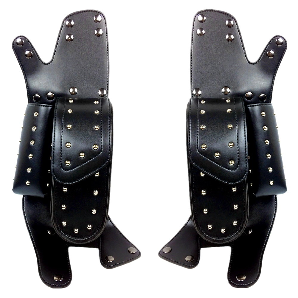 Zwarte crash bar tas + waterfleshouder voor harley touring electra road street glide flh fltr flhr met zadeltasbeschermer