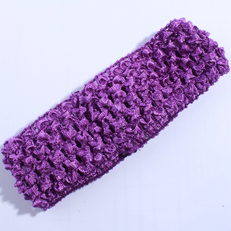 50 stk. 4cm- heklet strikk til hårtilbehør, uthult strikket pannebånd til hårbånd, hodeplagg: Svart