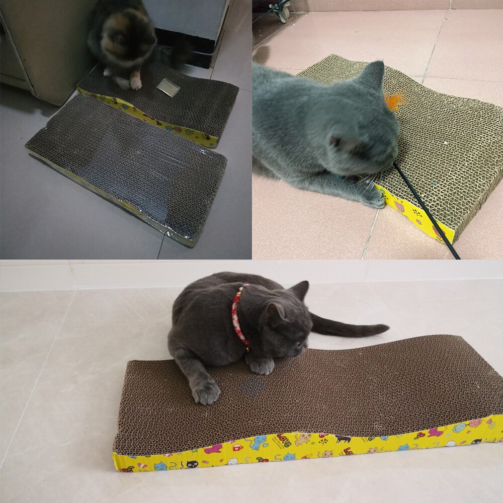 Cat Toys Cat Scratch Board Pad Scratching Posts Kitten Corrugated Paper Pad Cats Grinding Nail Scraper Mat Mattress