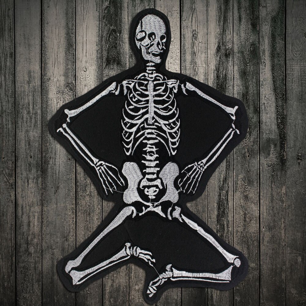 Skull Vest Embroidery Iron Patch Rider Iron On Back Of Jacket DIY Patches For Clothes Custom Iron Patches For Clothing