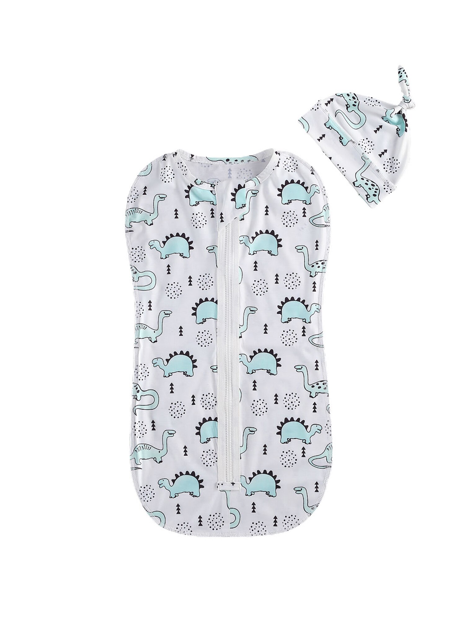 Herfst Baby Jongens Meisjes Slaapzakken + Hoeden 2 Stuks Cartoon Print Rits Deken 7 Kleuren: 3 / 0-3M